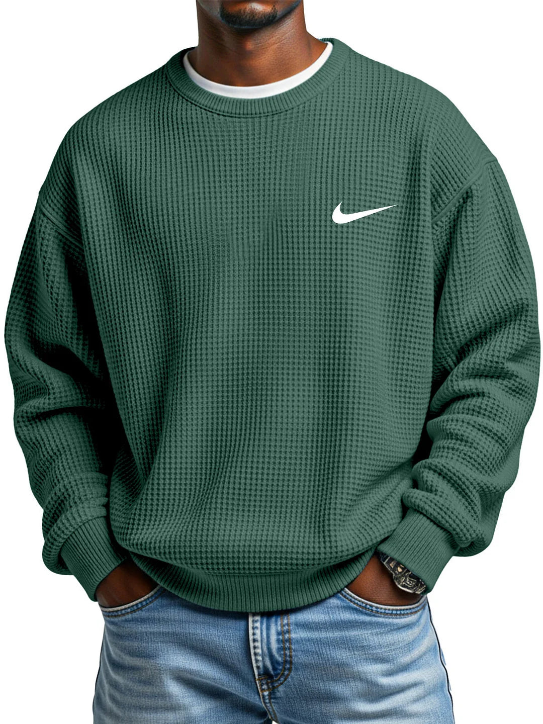 NK - Men's Fashionable Loose-Fitting Versatile Crew Neck Sweatshirt