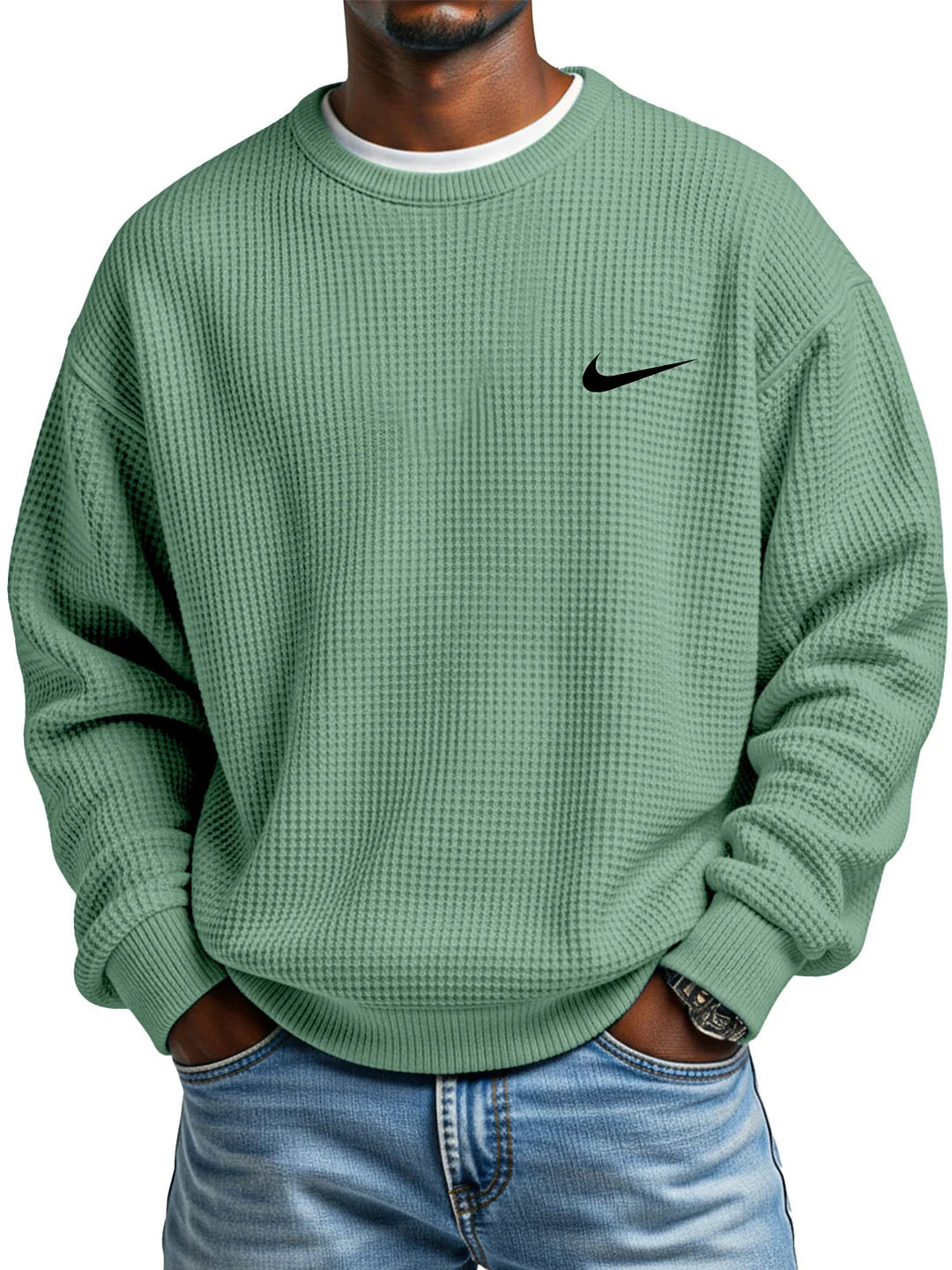 NK - Men's Fashionable Loose-Fitting Versatile Crew Neck Sweatshirt